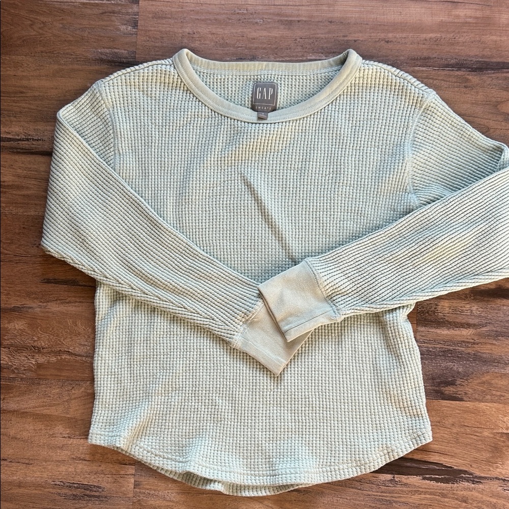 GAP Mint Waffle Knit Pullover
